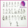 American&European style women small alloy charm english letter pattern for diy